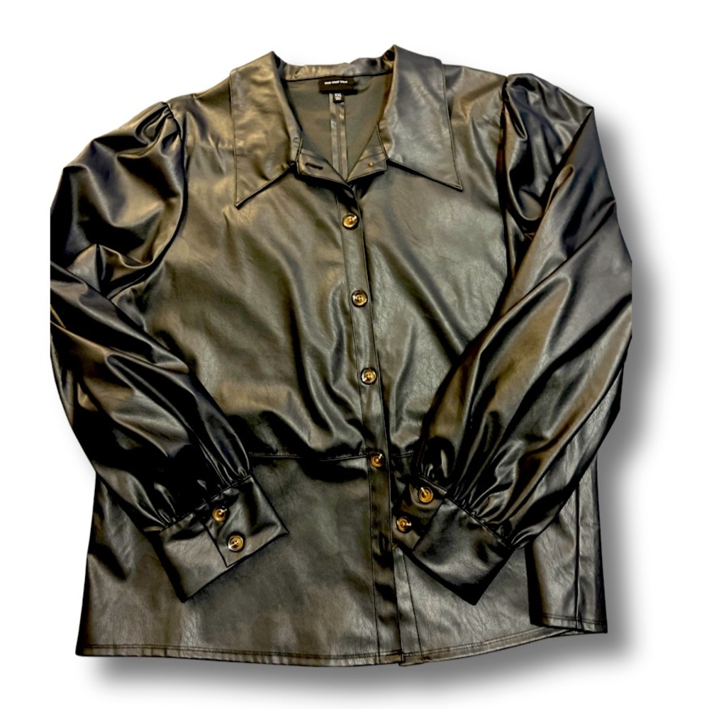 Faux Leather Top